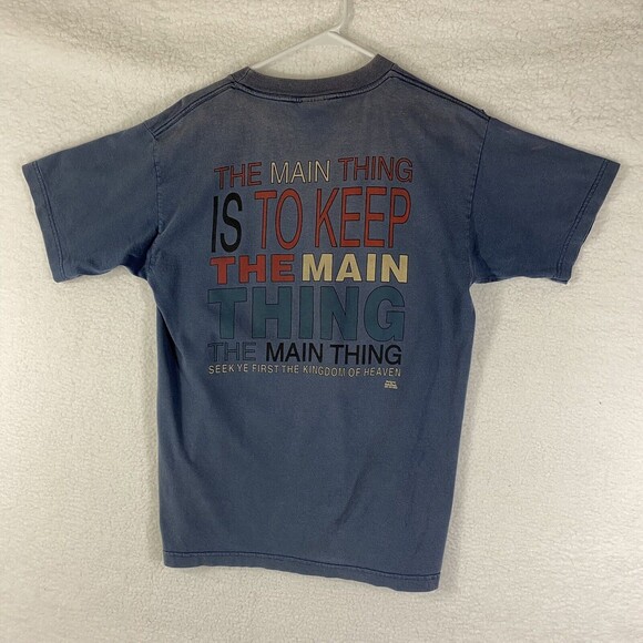 Vtg Christian Religious T-Shirt Mens Size L 90s 2000s The Main Thing‎ - USA Made - Picture 1 of 12